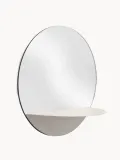 Normann Copenhagen Зеркало настенное круглое с полкой Horizon, молочно-белое — фото 1