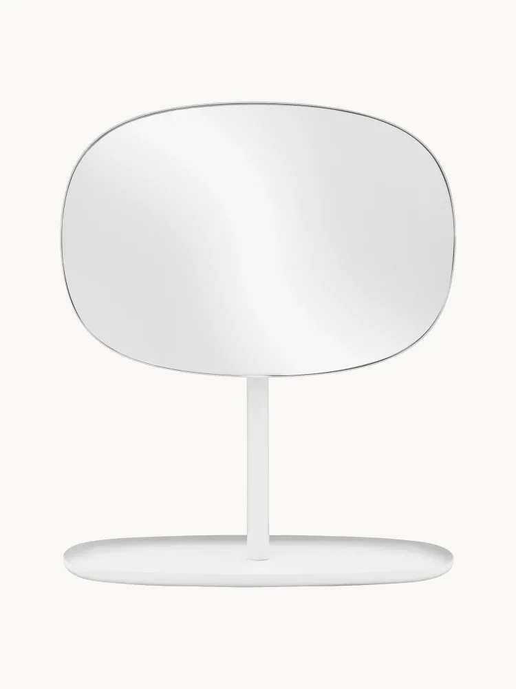 Normann Copenhagen Зеркало косметическое настольное Flip с подносом, высота 35 см, Ш 28 × В 35 см, Белый