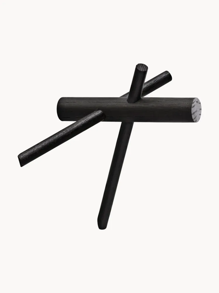 Normann Copenhagen Вешалка настенная Sticks, набор из 2 крючков, Ш 16 × В 15 см, Чёрный