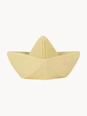 Oli & Carol Игрушка для ванной Origami Boat кораблик из натурального каучука, ручная работа, кремовый, 13 x 6 см