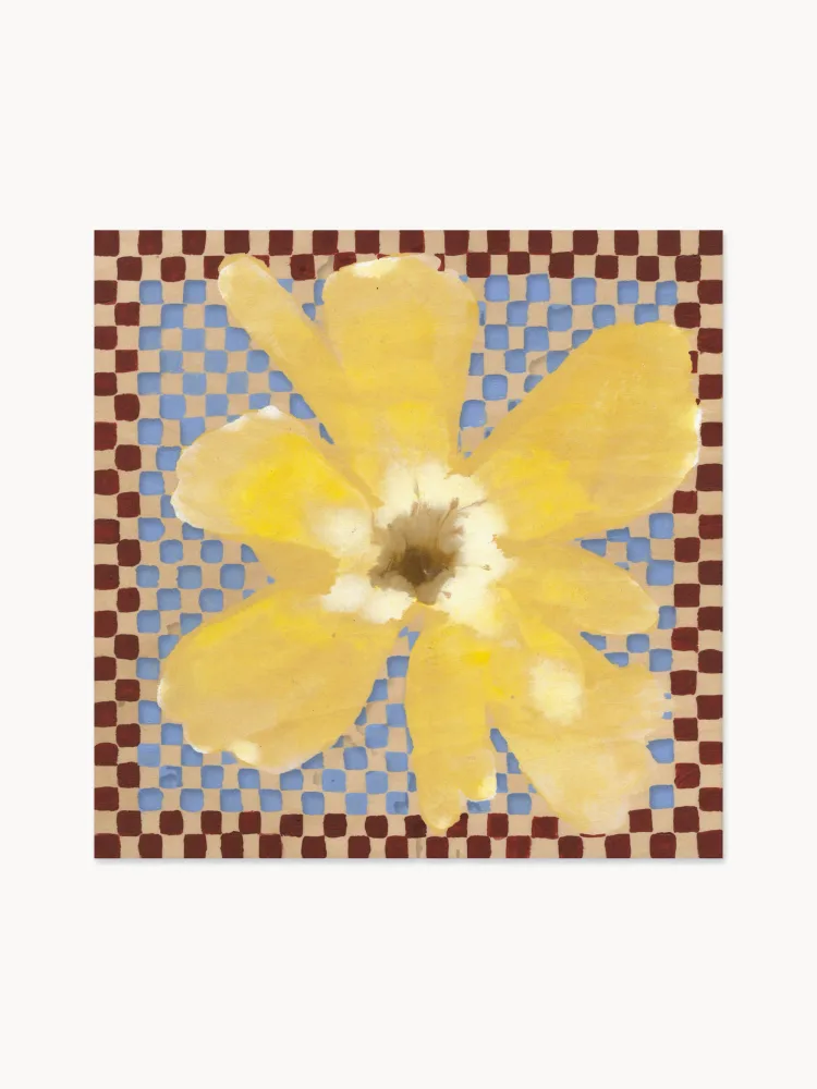 Paper Collective Постер Flower with Checks 03 художницы Лиат Гринберг