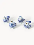 Polspotten Комплект статуэток Blue Bird из фарфора, 4 предмета — фото 1