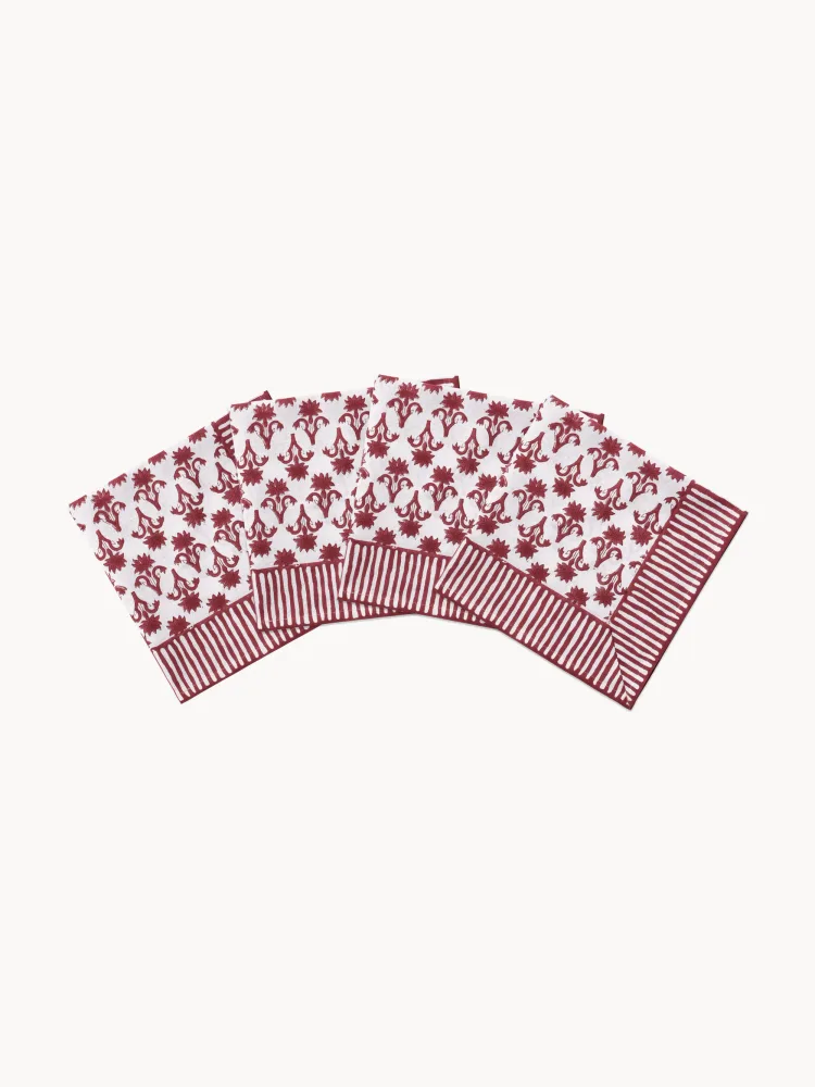 Pick a Poppy Салфетки сервировочные хлопковые Lily, 4 шт, Ш 45 × Д 45 см, Белый