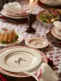 Pick a Poppy Тарелка для завтрака Bow ручной росписи, Ø 22 см, Приглушённый белый — фото 2