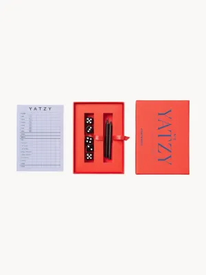 Printworks Настольная игра в кости Yatzy Classic для компании до 6 человек, 5 кубиков и блокнот для счёта, 16х4х12 см
