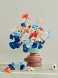 STUDIO ABOUT Искусственный цветок ручной работы Ice Poppy из крепированной бумаги, Д 44 см, Светлый розовый — фото 3