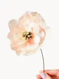 STUDIO ABOUT Искусственные цветы Poppy ручной работы, длина 43 см, Д 43 см, Кремово-белый — фото 2