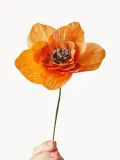 STUDIO ABOUT Искусственные цветы Poppy ручной работы, длина 43 см, Д 43 см, Оранжевый — фото 2