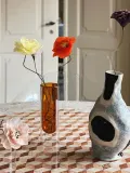 STUDIO ABOUT Искусственные цветы Poppy ручной работы, длина 43 см, Оранжевый — фото 4