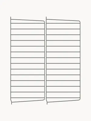 String Furniture Панель настенная для стеллажа String System стальная, ширина 30 см, высота 75 см, тёмно-серая