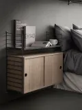 String Furniture Панель настенная для стеллажа String System стальная, ширина 30 см, высота 75 см, тёмно-серая — фото 6