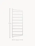 String Furniture Кронштейн настенный для полок String System, стальная панель 20 × 50 см, белая — фото 7