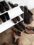 String Furniture Полка для обуви String System из стали, 58х30 см, высота 10 см, белая — фото 3