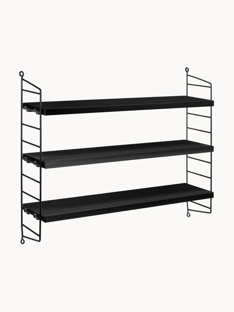 String Furniture Полка String Pocket, Ш 60 × В 50 см, Чёрный