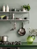 String Furniture Кронштейн настенный для полок String System, панель из оцинкованной стали 30х50 см, серебристый — фото 7