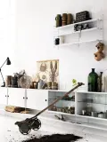 String Furniture Стойка для стеллажа напольная String System из стали с порошковой окраской, ширина 30 см и высота 85 см, белая — фото 7