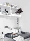 String Furniture Полка настенная металлическая String System, 58х30 см, нагрузка до 25 кг, белая — фото 4