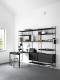 String Furniture Полки для стеллажа String System из ДСП со шпоном, ширина 58 см и глубина 20 см, комплект 3 шт., чёрные — фото 4