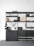 String Furniture Полки для стеллажа String System из ДСП со шпоном, ширина 58 см и глубина 20 см, комплект 3 шт., чёрные — фото 5