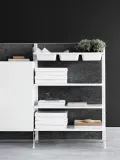 String Furniture Стойка для стеллажа напольная String System из стали с порошковой окраской, ширина 30 см и высота 115 см, белая — фото 7