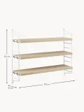 String Furniture Полка String Pocket, Ш 60 × В 50 см, Светлое дерево натуральное — фото 2