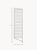 String Furniture Стойка для стеллажа напольная String System из стали с порошковой окраской, ширина 30 см и высота 115 см, чёрная — фото 2