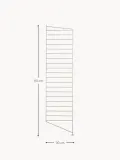 String Furniture Стойка для стеллажа напольная String System из стали с порошковой окраской, ширина 30 см и высота 115 см, светло-бежевая — фото 7
