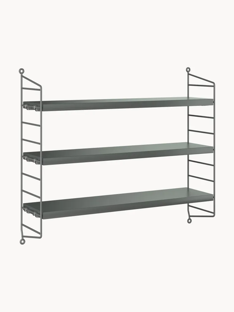 String Furniture Полка String Pocket, Ш 60 × В 50 см, Тёмный серый