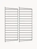 String Furniture Панель настенная String System для стеллажа, сталь с порошковой окраской, 30 x 75 см, чёрная — фото 6