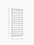 String Furniture Панель настенная String System для стеллажа, сталь с порошковой окраской, 30 x 75 см, чёрная — фото 7