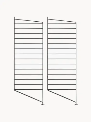 String Furniture Стойка для стеллажа напольная String System из стали с порошковой окраской, ширина 30 см и высота 85 см, чёрная