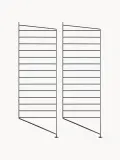 String Furniture Стойка для стеллажа напольная String System из стали с порошковой окраской, ширина 30 см и высота 85 см, чёрная — фото 1