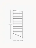 String Furniture Стойка для стеллажа напольная String System из стали с порошковой окраской, ширина 30 см и высота 85 см, чёрная — фото 2