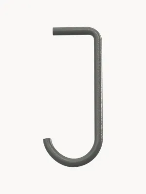 String Furniture Вешалка настенная String System, набор из 5 крючков, Ш 4 × В 8 см, Тёмный серый