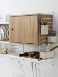 String Furniture Полка для бутылок String System пробковая для настенной системы хранения, 30х19 см, комплект 2 шт., бежевая — фото 3