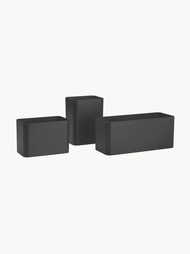 String Furniture Органайзер для хранения String System из биокомпозита с древесным волокном, набор 3 шт., чёрный