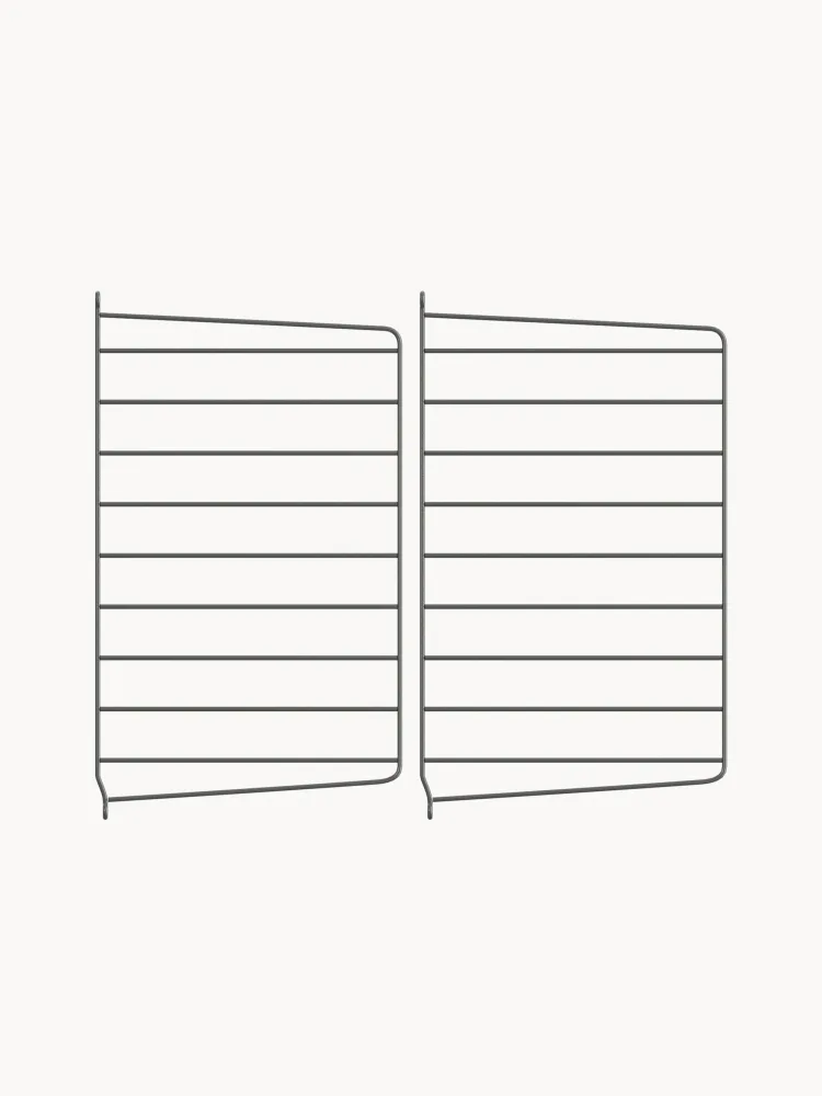String Furniture Панель настенная String System для стеллажа, сталь с порошковой окраской, 30 x 50 см, тёмно-серая
