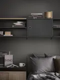 String Furniture Панель настенная String System для стеллажа, сталь с порошковой окраской, 30 x 50 см, тёмно-серая — фото 3