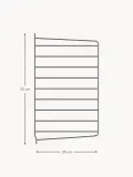 String Furniture Панель настенная String System для стеллажа, сталь с порошковой окраской, 30 x 50 см, тёмно-серая — фото 5