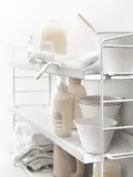 String Furniture Полка настенная стальная для стеллажа String System с порошковой окраской, 58 x 20 см, белая — фото 4