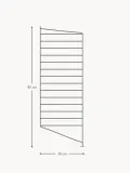 String Furniture Стойка напольная для стеллажа String System металлическая решётчатая, 30х85 см, тёмно-серая — фото 5