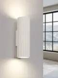 Настенный светильник Gleam, Ø 11 × В 22 см, Приглушённый белый — фото 4