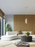 Настенный светильник Gleam, Ø 11 × В 22 см, Приглушённый белый — фото 5