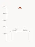 Потолочный светильник Gleam квадратный с рифлёными плафонами, 25 х 25 см, Ш 25 × В 17 см, Терракота — фото 2