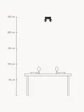 Потолочный светильник Gleam квадратный с рифлёными плафонами, 25 х 25 см, Ш 25 × В 17 см, Чёрный — фото 2