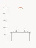 Потолочный светильник Gleam с рифлёными плафонами, ширина 32 см, Ш 32 × В 18 см, Терракота — фото 2