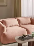 Westwing Collection Подушка декоративная Sofia из велюра, 30х70 см, Ш 30 × Д 70 см, Персиковый — фото 6