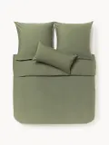 Westwing Collection Пододеяльник Thany, Ш 135 × Д 200 см, Оливковый зелёный — фото 8