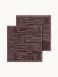 Westwing Collection Полотенце Petra, полотенце для лица, Ш 30 × Д 30 см, 2 шт., Тёмный фиолетовый — фото 3