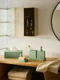 Westwing Collection Коробка для бумажных салфеток Loa, Ш 25 × В 9 см, Шалфейный зелёный — фото 6